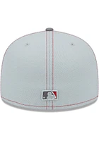 New Era St Louis Cardinals Mens Grey Gray Pop 59FIFTY Fitted Hat
