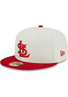 New Era St Louis Cardinals Mens White Retro 59FIFTY Fitted Hat