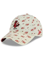New Era St Louis Cardinals White Bloom 9TWENTY Iconic Womens Adjustable Hat