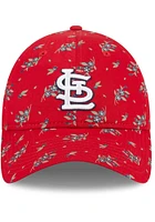 New Era St Louis Cardinals Red Bloom 9TWENTY Womens Adjustable Hat