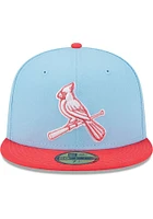 New Era St Louis Cardinals Mens Light Blue 2T Color Pack 59FIFTY Fitted Hat
