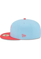 New Era Texas Rangers Mens Light Blue 2T Color Pack 59FIFTY Fitted Hat