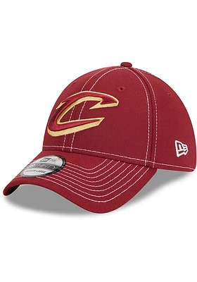 New Era Cleveland Cavaliers Mens Maroon Team Classic 39THIRTY Iconic Flex Hat