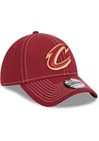 New Era Cleveland Cavaliers Mens Maroon Team Classic 39THIRTY Iconic Flex Hat
