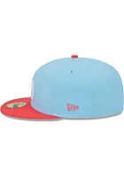 New Era Philadelphia 76ers Mens Light Blue 2T Color Pack 59FIFTY Fitted Hat