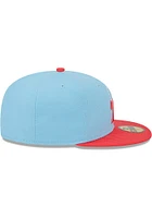 New Era Philadelphia 76ers Mens Light Blue 2T Color Pack 59FIFTY Fitted Hat
