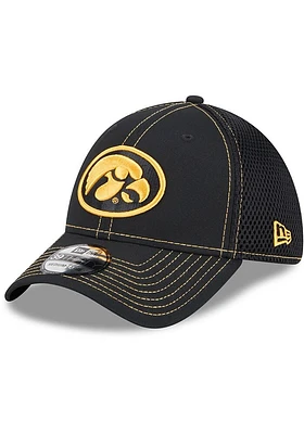 New Era Iowa Hawkeyes Mens Black Pop Team Neo 39THIRTY Flex Hat