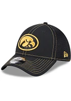 New Era Iowa Hawkeyes Mens Black Pop Team Neo 39THIRTY Flex Hat