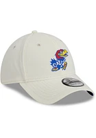 New Era Kansas Jayhawks Mens White Classic 39THIRTY Flex Hat