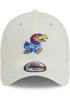 New Era Kansas Jayhawks Mens White Classic 39THIRTY Flex Hat