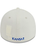 New Era Kansas Jayhawks Mens White Classic 39THIRTY Flex Hat