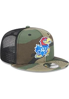 New Era Kansas Jayhawks Brown Classic Trucker 9FIFTY Mens Snapback Hat