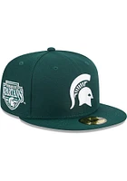 New Era Michigan State Spartans Mens Green Patch 59FIFTY Fitted Hat