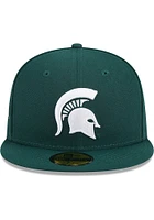 New Era Michigan State Spartans Mens Green Patch 59FIFTY Fitted Hat