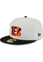 New Era Cincinnati Bengals Mens White Retro 59FIFTY Fitted Hat