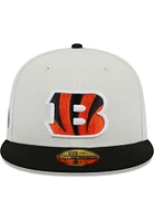 New Era Cincinnati Bengals Mens White Retro 59FIFTY Fitted Hat