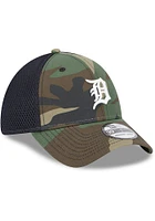 New Era Detroit Tigers Mens Green Woodland Team Neo 39THIRTY Flex Hat
