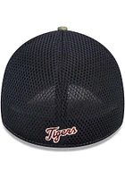 New Era Detroit Tigers Mens Green Woodland Team Neo 39THIRTY Flex Hat