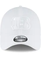 New Era Cincinnati Bengals Mens White 3930 DE CINBEN OP WHT BLACK BW B Flex Hat