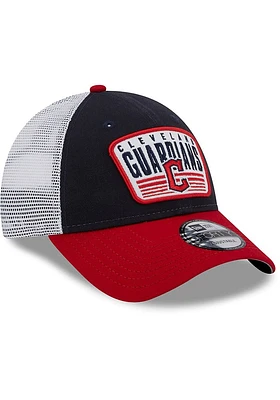 New Era Cleveland Guardians Navy Blue JR 2T PATCH 9FORTY Youth Adjustable Hat