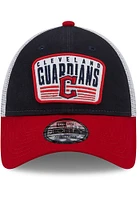 New Era Cleveland Guardians Navy Blue JR 2T PATCH 9FORTY Youth Adjustable Hat