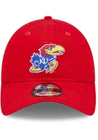 New Era Kansas Jayhawks Red JR Core Classic 2.0 9TWENTY Adjustable Toddler Hat