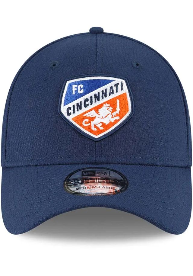 New Era FC Cincinnati Mens Navy Blue Team Classic 39THIRTY Flex Hat