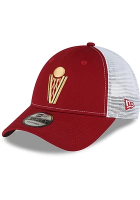 New Era Cleveland Cavaliers Partial Logo Trucker 9FORTY Adjustable Hat - Red