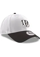 New Era Cincinnati Bengals 940SS DE CINBEN OP WHITE BLACK B LOGO Adjustable Hat - White