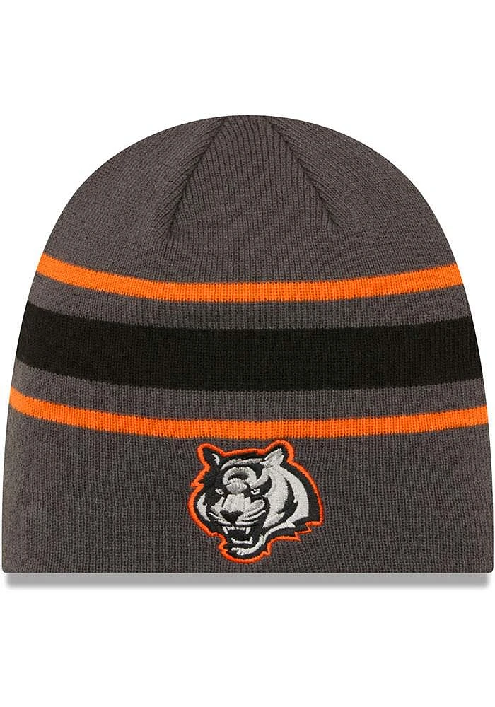 New Era Cincinnati Bengals Graphite KNIT BEANIE CINBEN GRAPHITE TIGER Mens Knit Hat