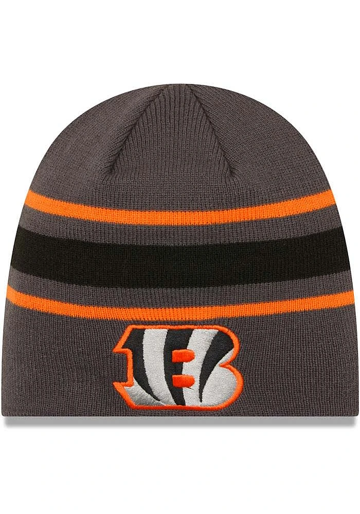 New Era Cincinnati Bengals Graphite KNIT BEANIE CINBEN GRAPHITE B LOGO Mens Knit Hat