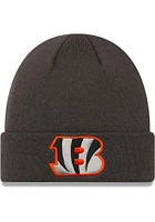 New Era Cincinnati Bengals Graphite KNIT CUFF CINBEN GRAPHITE B LOGO Mens Knit Hat