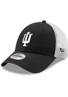 New Era Indiana Hoosiers Trucker 9FORTY Adjustable Hat - Black