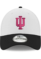 New Era Indiana Hoosiers Stretch Snap 9FORTY Iconic Adjustable Hat - White