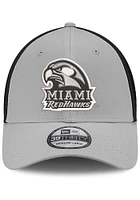 New Era Miami RedHawks Mens Grey 2T Neo 39THIRTY Flex Hat