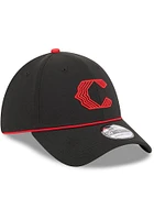 New Era Cincinnati Reds Mens Black 2023 MLB CITY CONNECT 39THIRTY Flex Hat