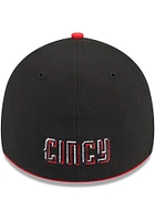 New Era Cincinnati Reds Mens Black 2023 MLB CITY CONNECT 39THIRTY Flex Hat