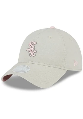 New Era Chicago White Sox Beige 2023 Mothers Day W 9TWENTY Womens Adjustable Hat