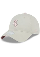 New Era Chicago White Sox Beige 2023 Mothers Day W 9TWENTY Womens Adjustable Hat