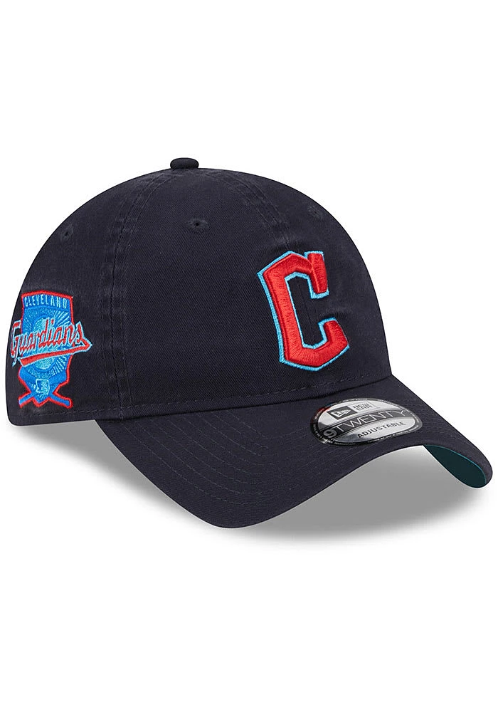 New Era Cleveland Guardians 2023 Fathers Day 9TWENTY Adjustable Hat - Navy Blue