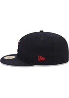 New Era Cleveland Guardians Mens Navy Blue 2023 Fathers Day 59FIFTY Fitted Hat
