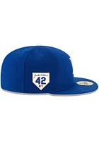 New Era Kansas City Royals Mens Blue 2023 Jackie Robinson Day 59FIFTY Fitted Hat