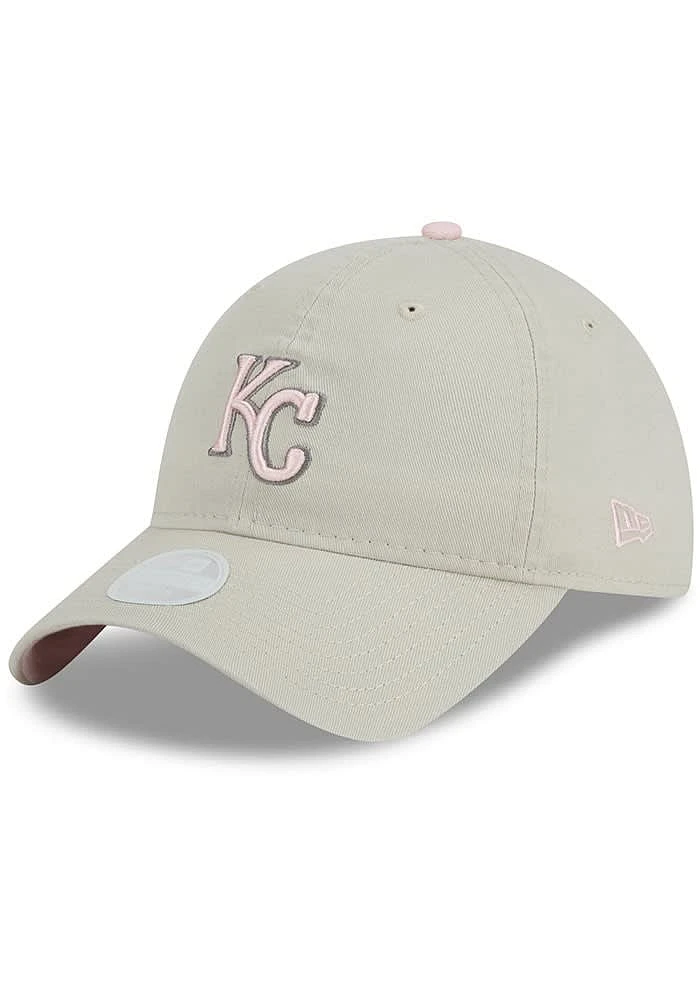 New Era Kansas City Royals Beige 2023 Mothers Day W 9TWENTY Womens Adjustable Hat