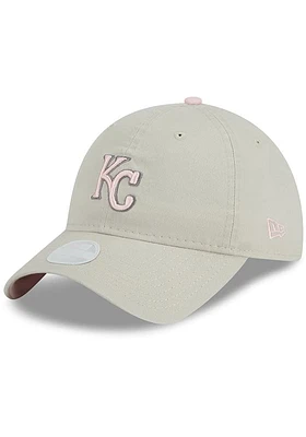 New Era Kansas City Royals Beige 2023 Mothers Day W 9TWENTY Womens Adjustable Hat