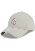 New Era Kansas City Royals Beige 2023 Mothers Day W 9TWENTY Womens Adjustable Hat