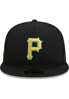 New Era Pittsburgh Pirates Mens Black 2023 Fathers Day 59FIFTY Fitted Hat