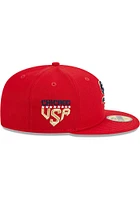 New Era Chicago White Sox Mens Red 2023 4th of July 59FIFTY Fitted Hat