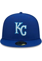 New Era Kansas City Royals Mens Blue Monocamo 59FIFTY Fitted Hat