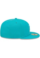 New Era Miami Marlins Mens Teal Monocamo 59FIFTY Fitted Hat