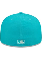 New Era Miami Marlins Mens Teal Monocamo 59FIFTY Fitted Hat